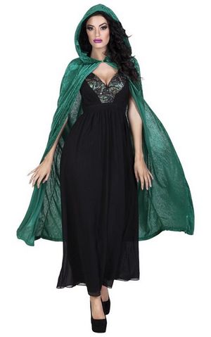 B048-5Halloween cape costume party performance clothing dense velvet cloak witch